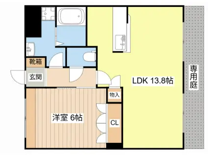 エリートメゾン(1LDK/1階)の間取り写真