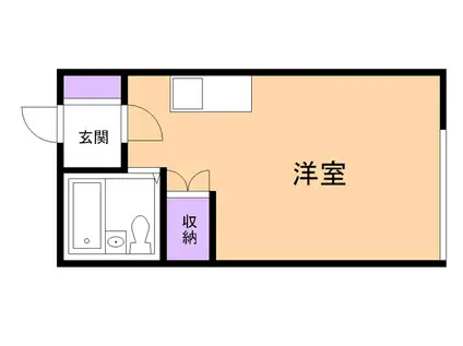 ベルハイツII(ワンルーム/2階)の間取り写真