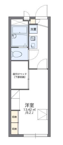 レオパレスマンダリアンコート藤井(1K/2階)の間取り写真