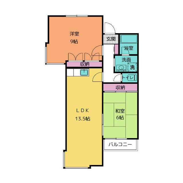 ハイグレースM(2LDK/1階)の間取り写真