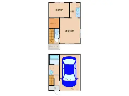 GARAGE BASE AMI LIBERTYガレージ ベース アミ(1LDK/2階)の間取り写真