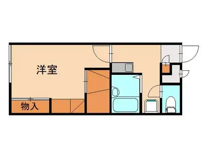 レオパレスSUE(1K/1階)の間取り写真