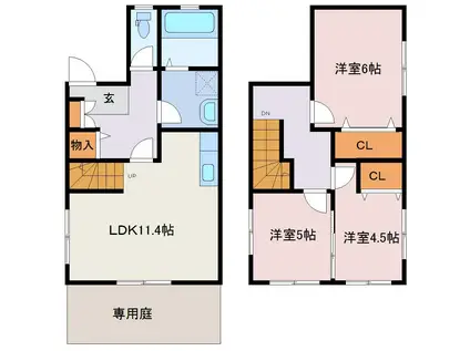 スターファセットII(3LDK/1階)の間取り写真