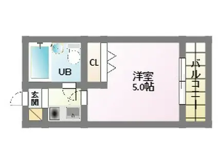 メゾンドファーム(1K/3階)の間取り写真