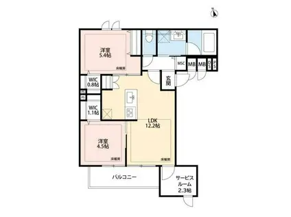 ACオハナ(2SLDK/2階)の間取り写真