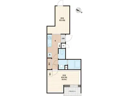 ラシクラス大塚駅前(2K/1階)の間取り写真