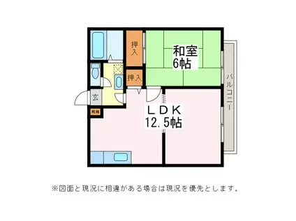 パナハイツグリーンセヴン(1LDK/1階)の間取り写真