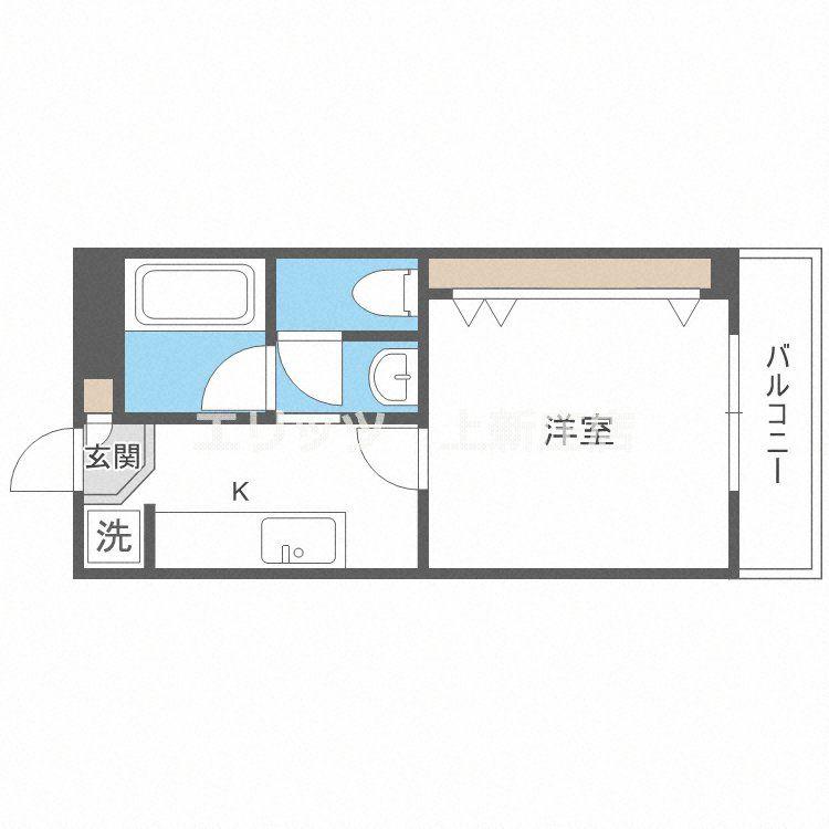 サンフラッツ新大阪別館(1K/1階)の間取り写真