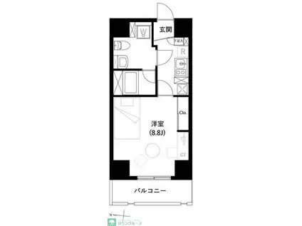 ACCESS湘南平塚(1K/4階)の間取り写真