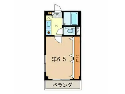 メゾンKTS(1K/3階)の間取り写真