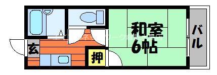 レディースマンション瀬戸内(1K/4階)の間取り写真