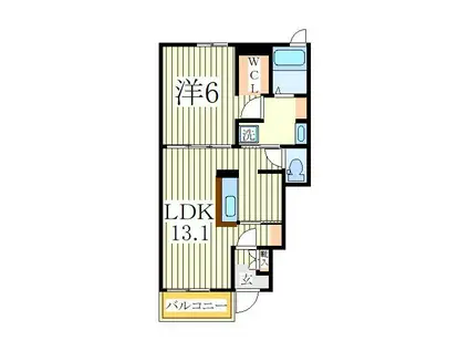 プランドールソフィア(1LDK/1階)の間取り写真