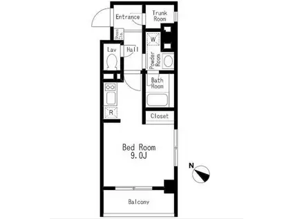 コレット代々木(ワンルーム/4階)の間取り写真