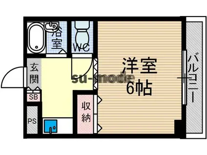 フェニックス水尾(1K/1階)の間取り写真