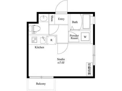 CERES北千住(ワンルーム/5階)の間取り写真