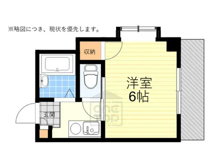 コリーヌ千里(1K/1階)の間取り写真