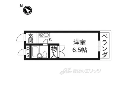 ハイツ池本Ⅱ(1K/1階)の間取り写真