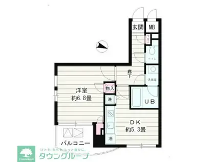 シュロスK・Y北品川(1DK/4階)の間取り写真