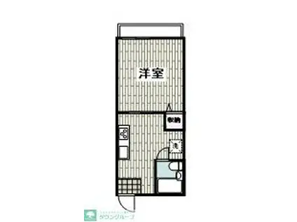 かなでホーム(1K/2階)の間取り写真