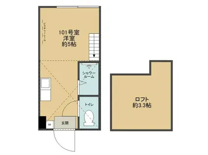 ハーモニーテラス前野町(ワンルーム/1階)の間取り写真