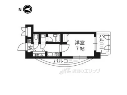 ライオンズマンション四条堀川(1K/5階)の間取り写真