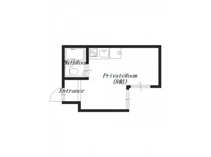 高田吉田マンション(ワンルーム/4階)の間取り写真