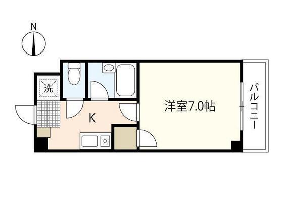 ラフォーレ東原III(1K/3階)の間取り写真