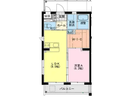 VERT -SEGASHIRA-(1LDK/5階)の間取り写真