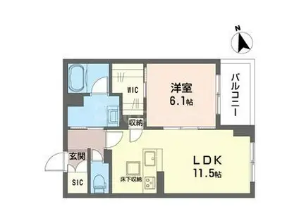 ルピナス グランデ(1LDK/1階)の間取り写真