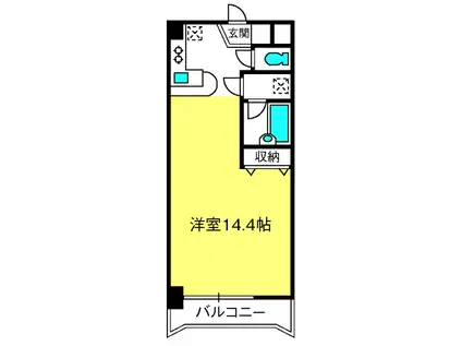 ディアコート五番館(ワンルーム/3階)の間取り写真