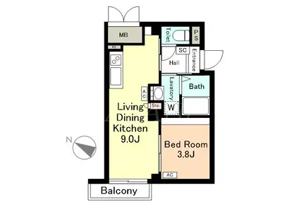 PINEHURST(1LDK/2階)の間取り写真