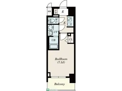 S-RESIDENCE東海通(1K/10階)の間取り写真