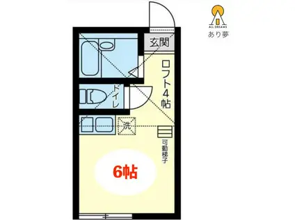 ユナイト白楽マッフィー(ワンルーム/1階)の間取り写真
