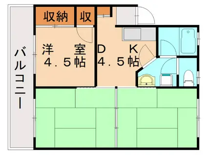 第三白石ビル(3DK/3階)の間取り写真