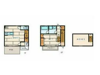 ETERNAL VILLAGE II(1LDK/1階)の間取り写真