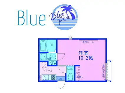 カーサフェリーチェ大船観音(1K/2階)の間取り写真