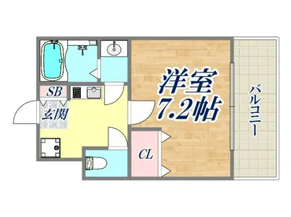 アマガサキモダンハイツ(1K/2階)の間取り写真