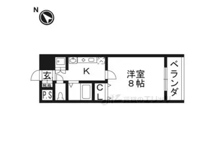 サウザンドマイルズアーク(1K/5階)の間取り写真