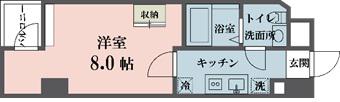 アムス四谷三丁目(1K/3階)の間取り写真