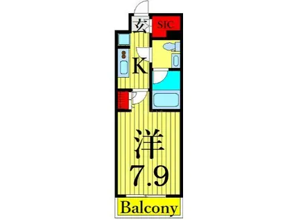 ALTERNAお花茶屋(1K/3階)の間取り写真