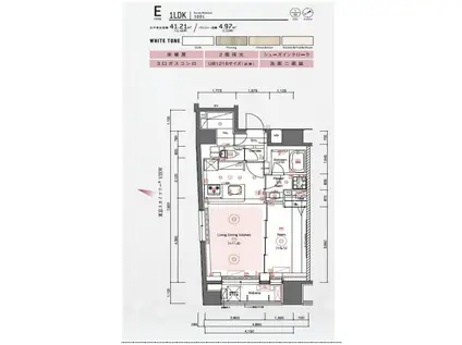 SYNEX PREMIER ASAKUSABASHI(1LDK/10階)の間取り写真