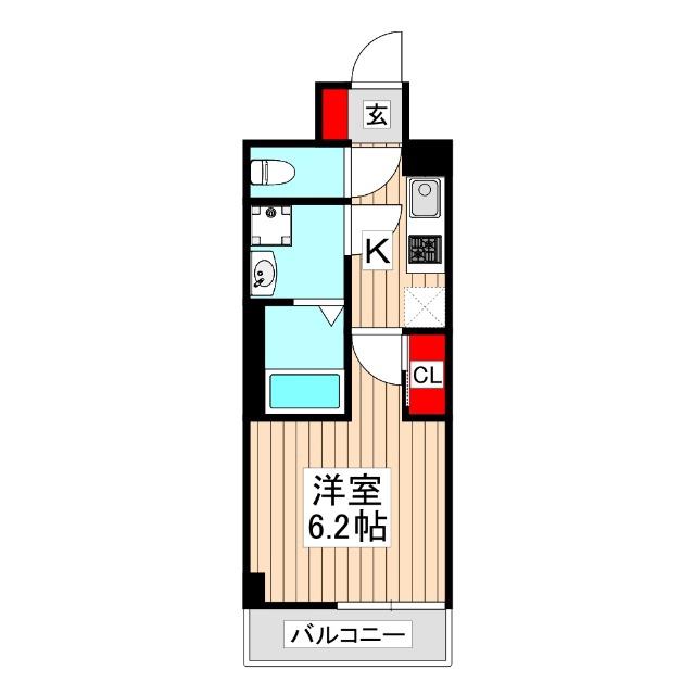 KDXレジデンス成増(1K/5階)の間取り写真