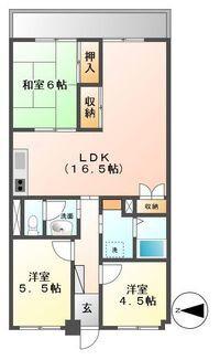 アサヒパレス庄内(3LDK/6階)の間取り写真