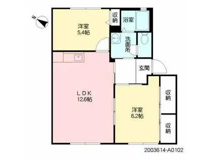 ガーデンプラザ(2LDK/1階)の間取り写真