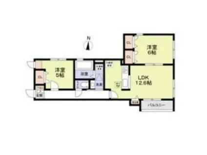 西東京市保谷町1丁目計画(2LDK/2階)の間取り写真