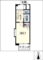リノバス名港(1K/2階)の間取り写真