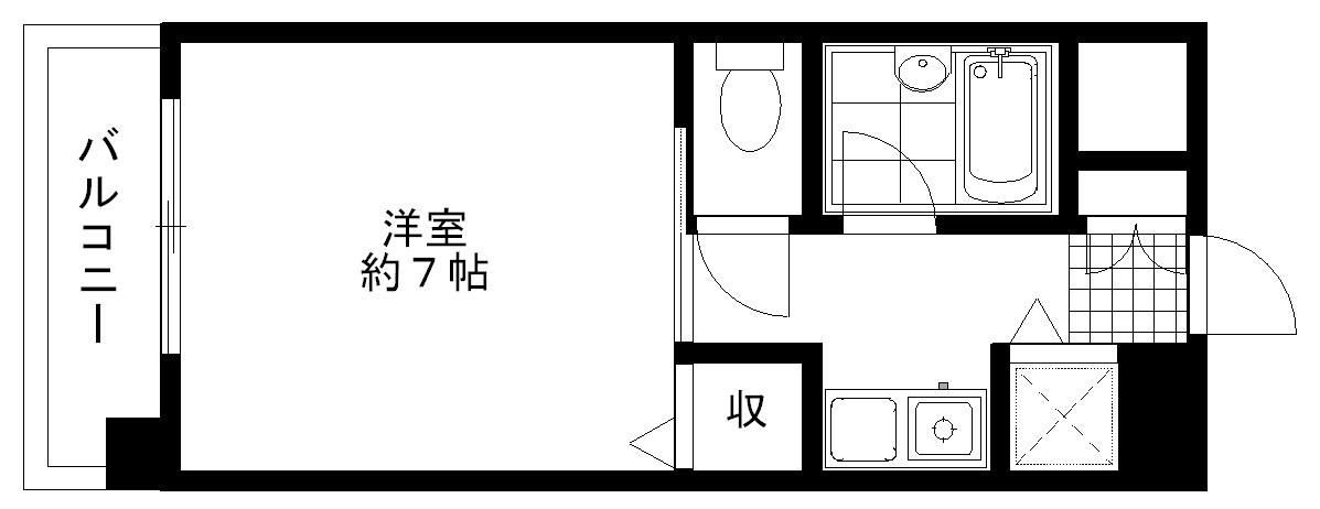 アーベル千里丘(1K/4階)の間取り写真