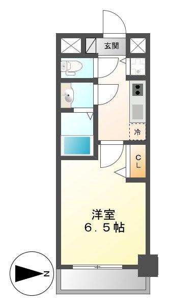 プレサンス名古屋STATIONサティナ(1K/9階)の間取り写真