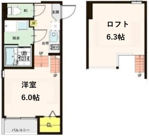 サンコーポ東照宮(1K/1階)の間取り写真