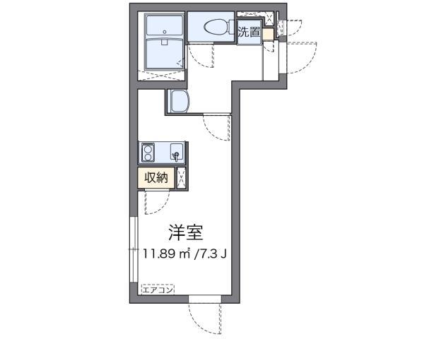 クレイノリーブス 梅屋敷(ワンルーム/1階)の間取り写真